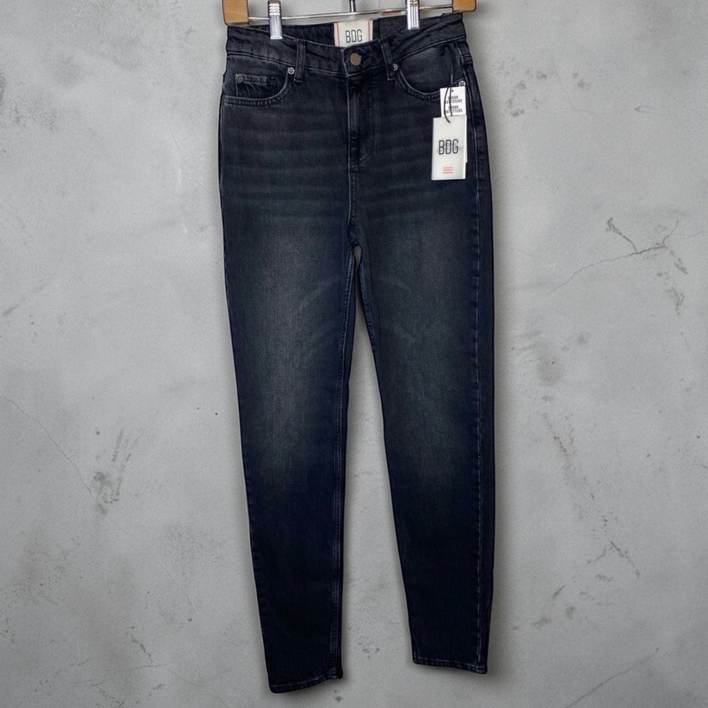 Urban Outfitters BDG High Rise Skinny Jeans Grunge NEW Black size 26